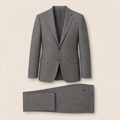 Soufflot two-piece suit — Mid Gray pure wool