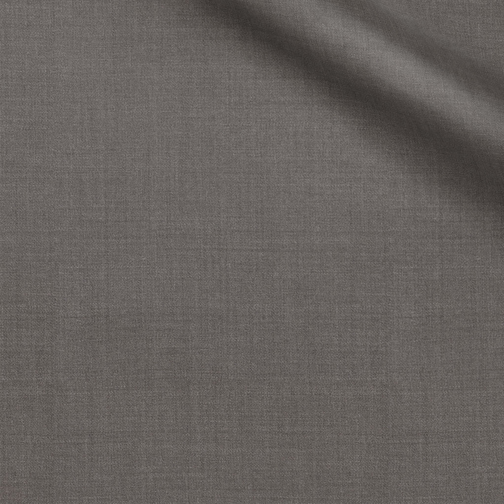 Soufflot fabric swatch — Mid Gray serge, 183 gsm, Draperì Corsini
