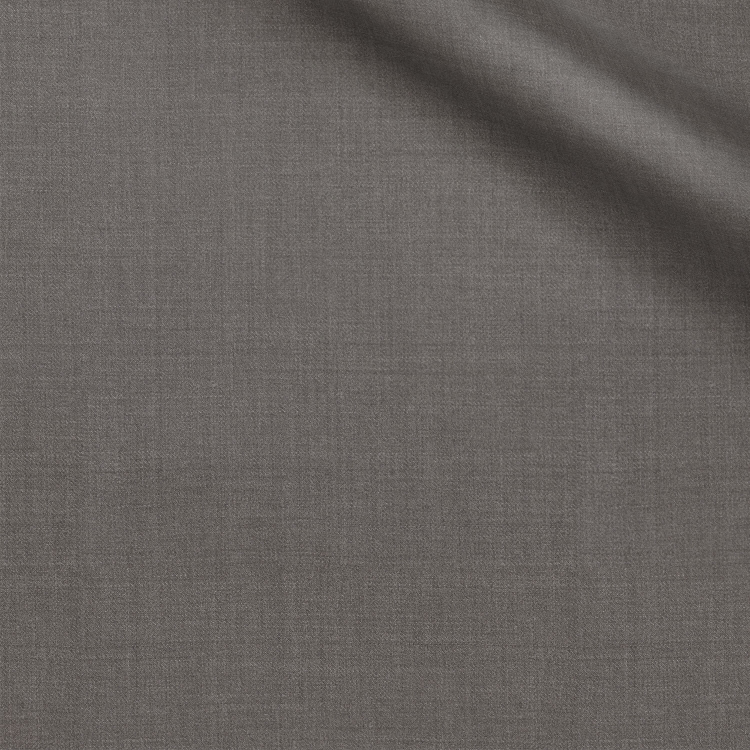 Soufflot fabric swatch — Mid Gray serge, 183 gsm, Draperì Corsini