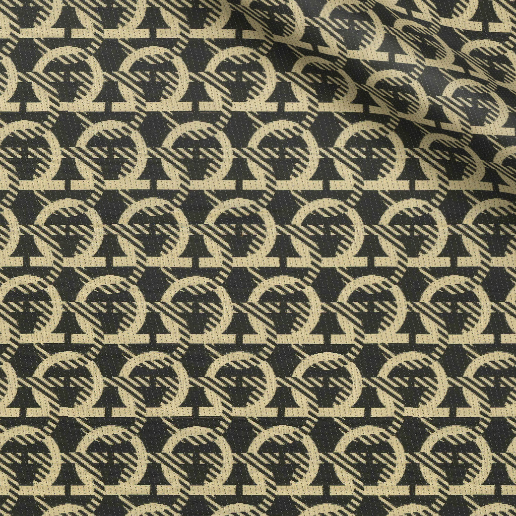 Stamp fabric swatch — Geometric jacquard, Draperì Corsini