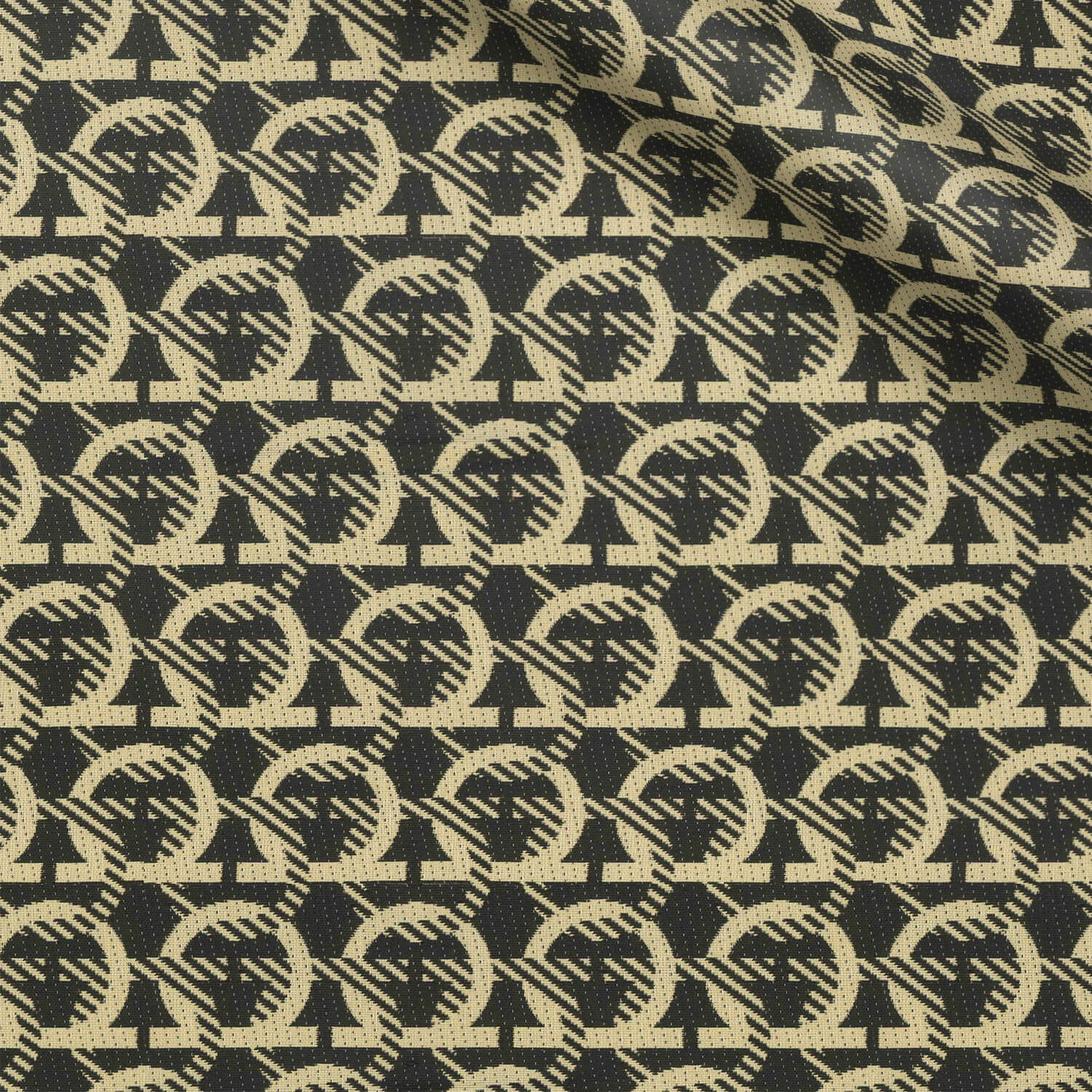 Stamp fabric swatch — Geometric jacquard, Draperì Corsini