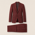 Strickland two-piece suit — Burgundy wool blend