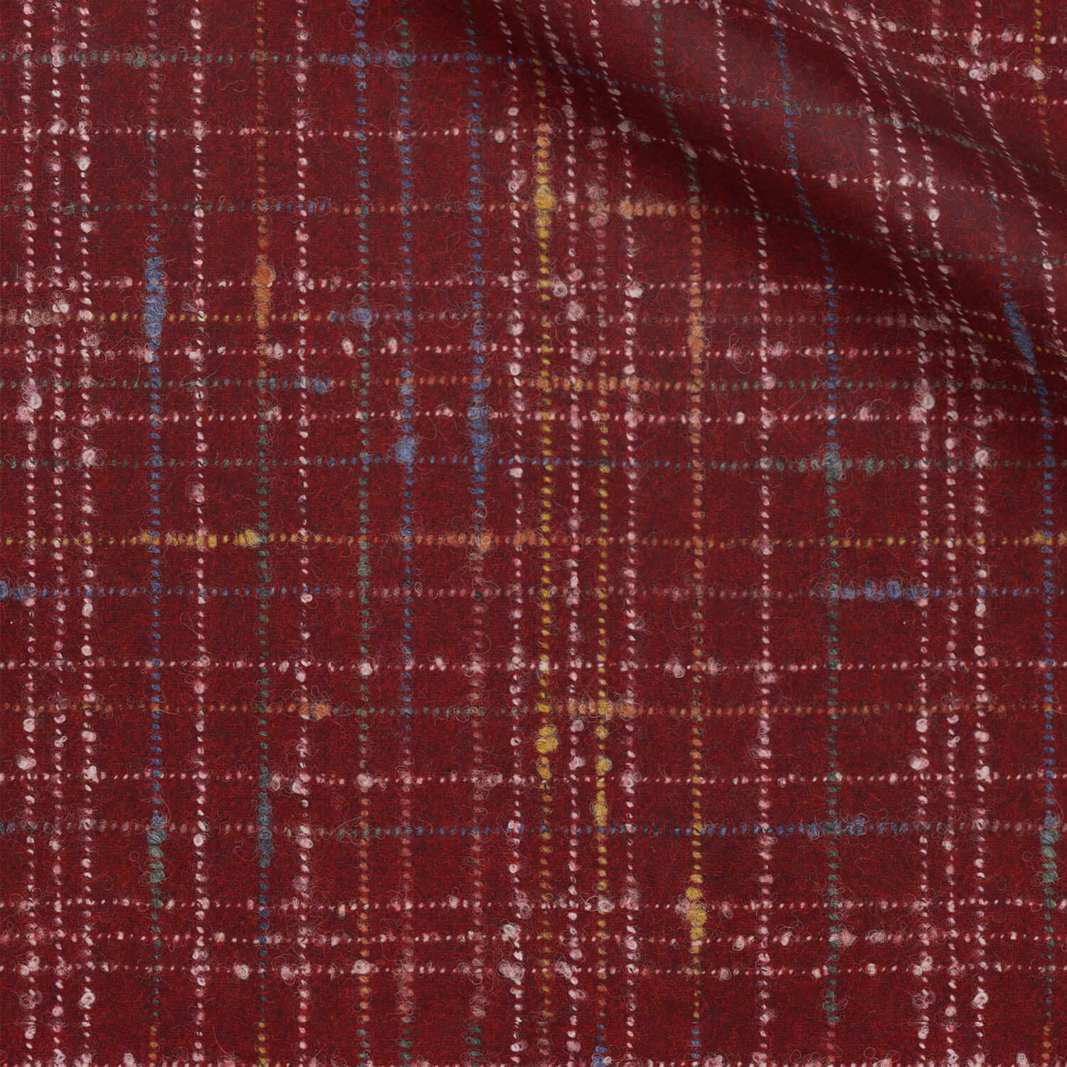 Strickland fabric swatch — Burgundy twill, 630 gsm, Draperì Corsini