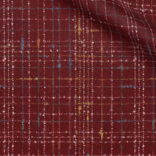 Strickland fabric swatch — Burgundy twill, 630 gsm, Draperì Corsini