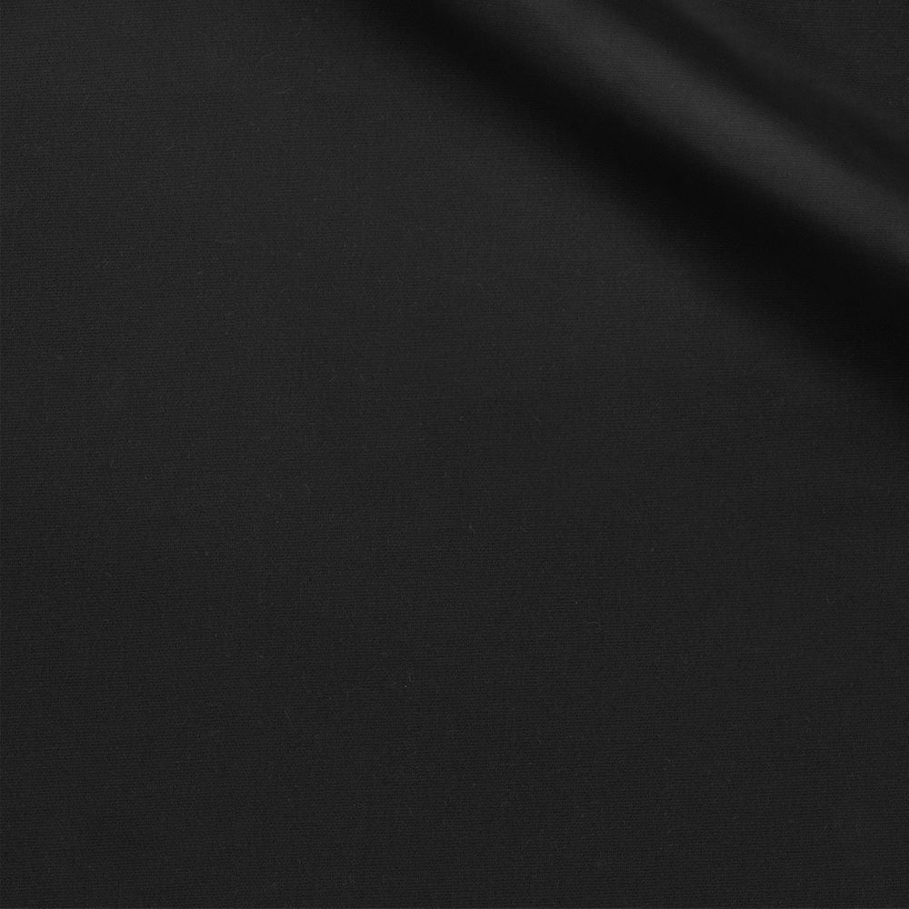 Sunders fabric swatch — Black technical twill, 190 gsm, Draperì Corsini