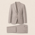 T1100 two-piece suit — Cream merino wool
