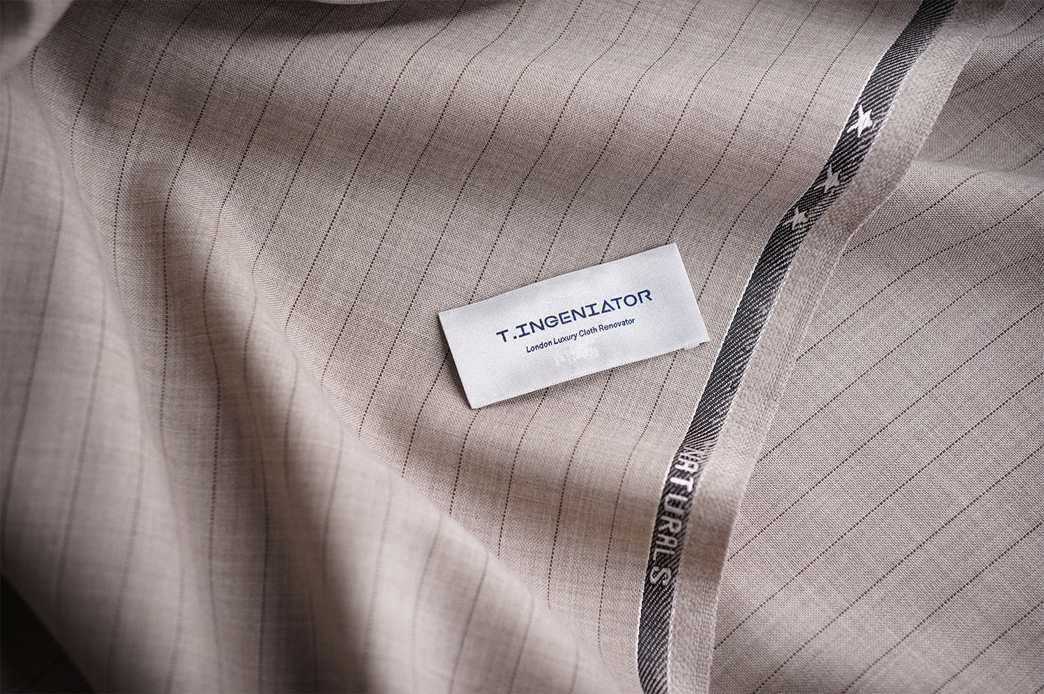 T1101 fabric swatch — Tan , 280 gsm, Draperì Corsini