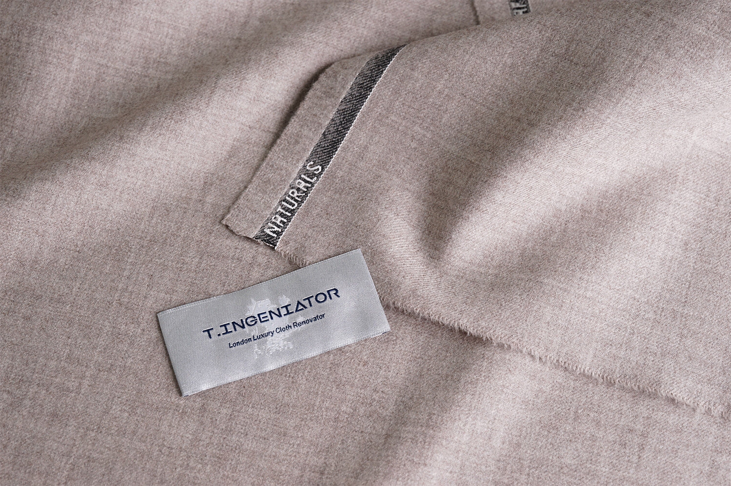 T1103 fabric swatch — Taupe , 280 gsm, Draperì Corsini