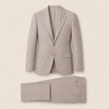 T1106 two-piece suit — Sand Beige merino wool