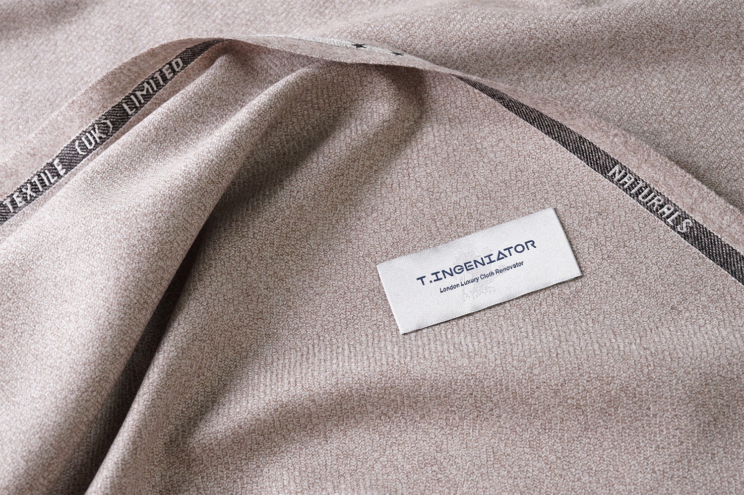 T1106 fabric swatch — Sand Beige , 290 gsm, Draperì Corsini