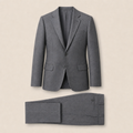 T2701 two-piece suit — Dark Gray merino wool
