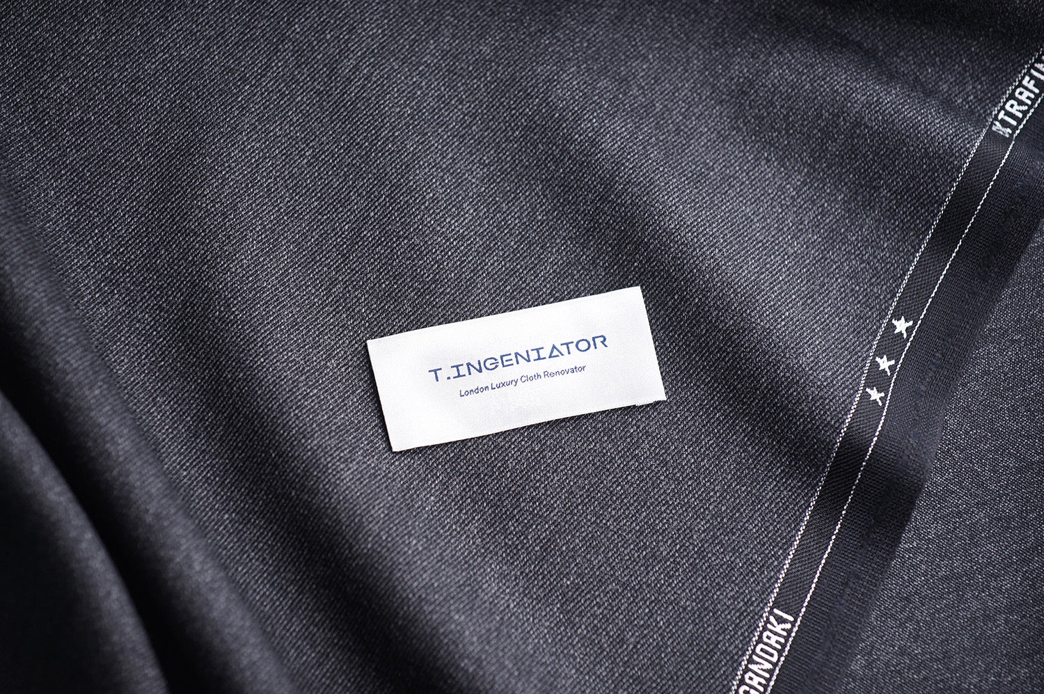 T2702 fabric swatch — Dark Navy , 440 gsm, Draperì Corsini