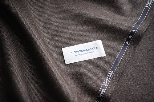 T2705 fabric swatch — Dark Brown , 440 gsm, Draperì Corsini