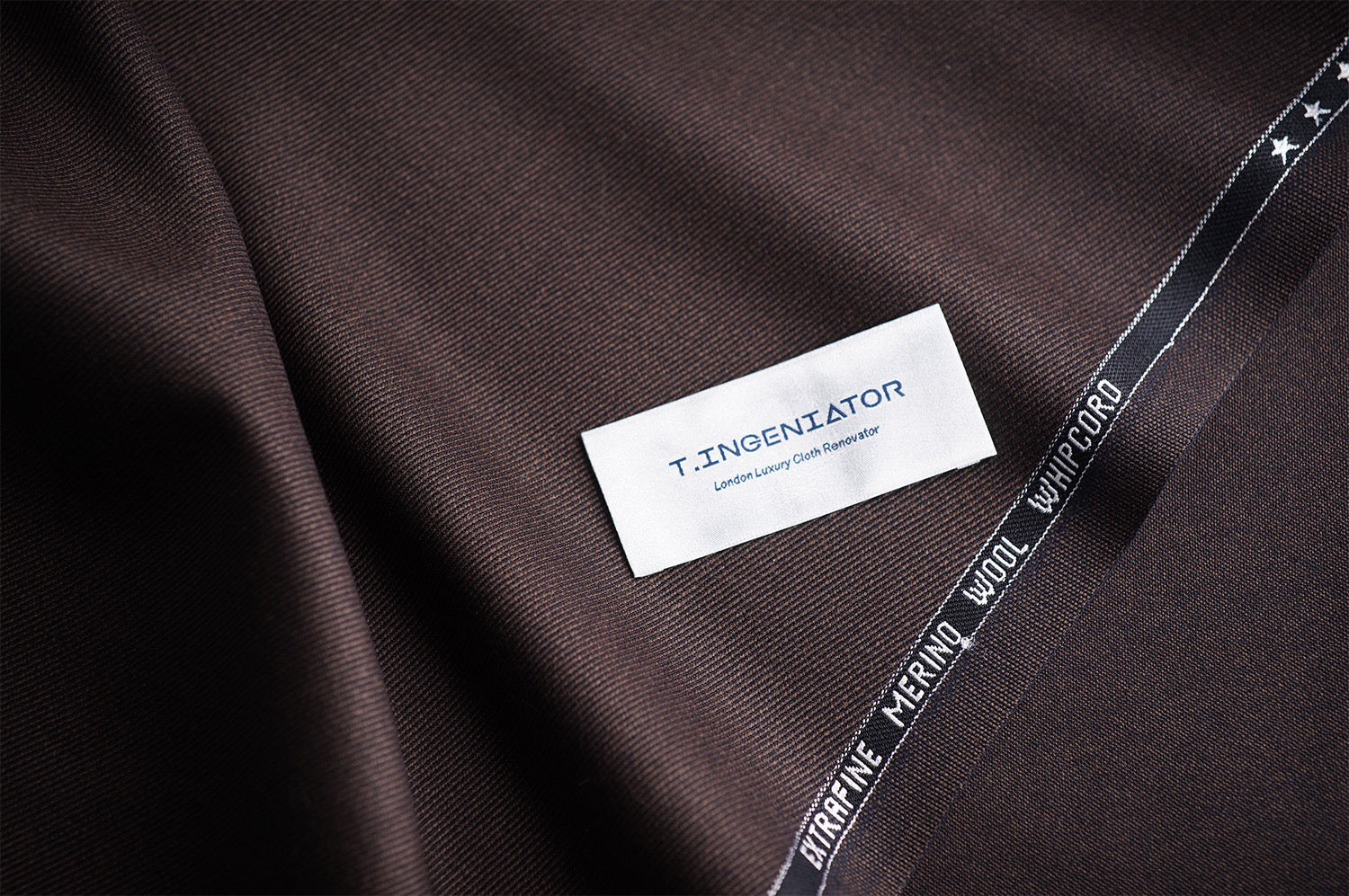 T2706 fabric swatch — Dark Brown , 440 gsm, Draperì Corsini