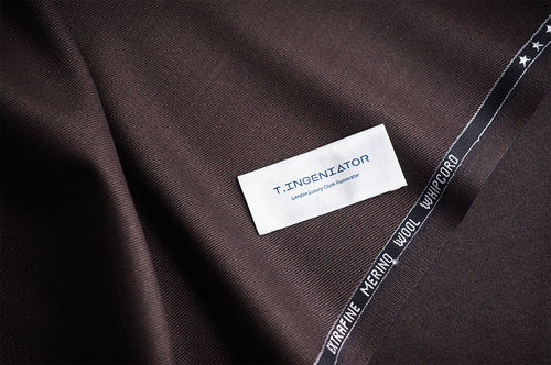 T2706 fabric swatch — Dark Brown , 440 gsm, Draperì Corsini