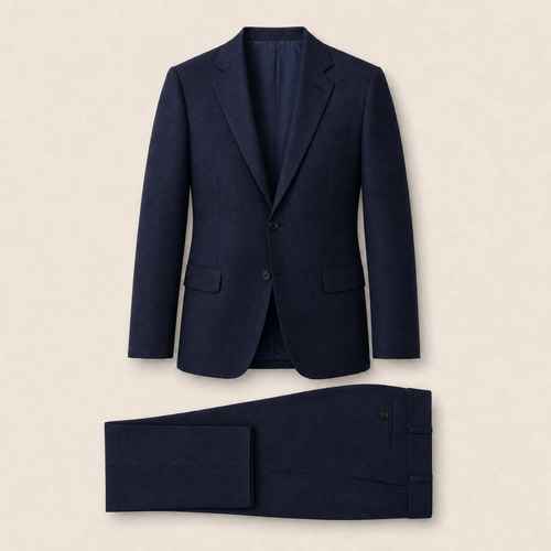 T2707 two-piece suit — Dark Navy merino wool