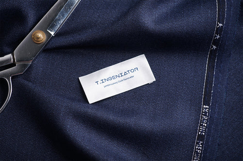T2707 fabric swatch — Dark Navy , 440 gsm, Draperì Corsini