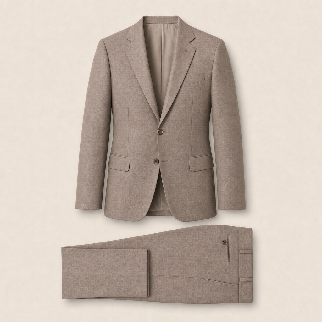 T2710 two-piece suit — Gray merino wool