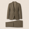 T2711 two-piece suit — Charcoal merino wool