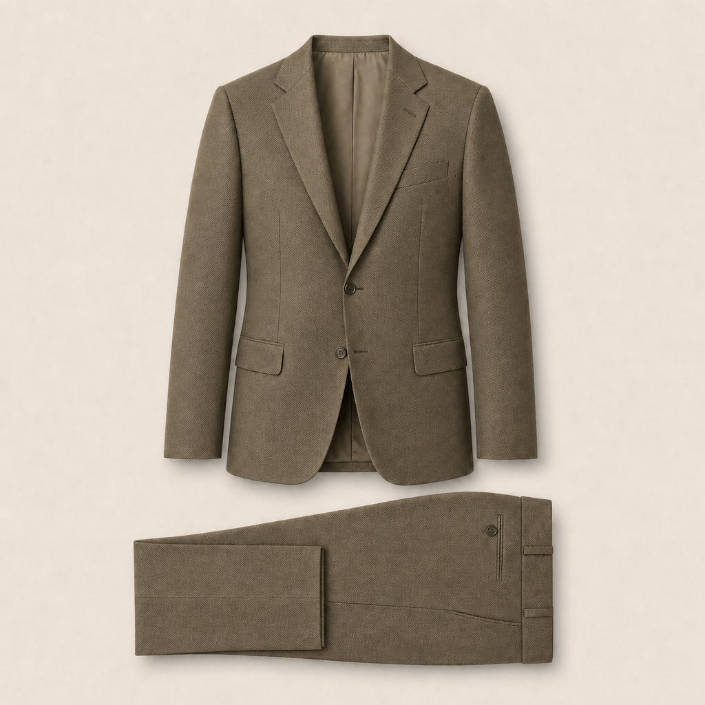 T2711 two-piece suit — Charcoal merino wool