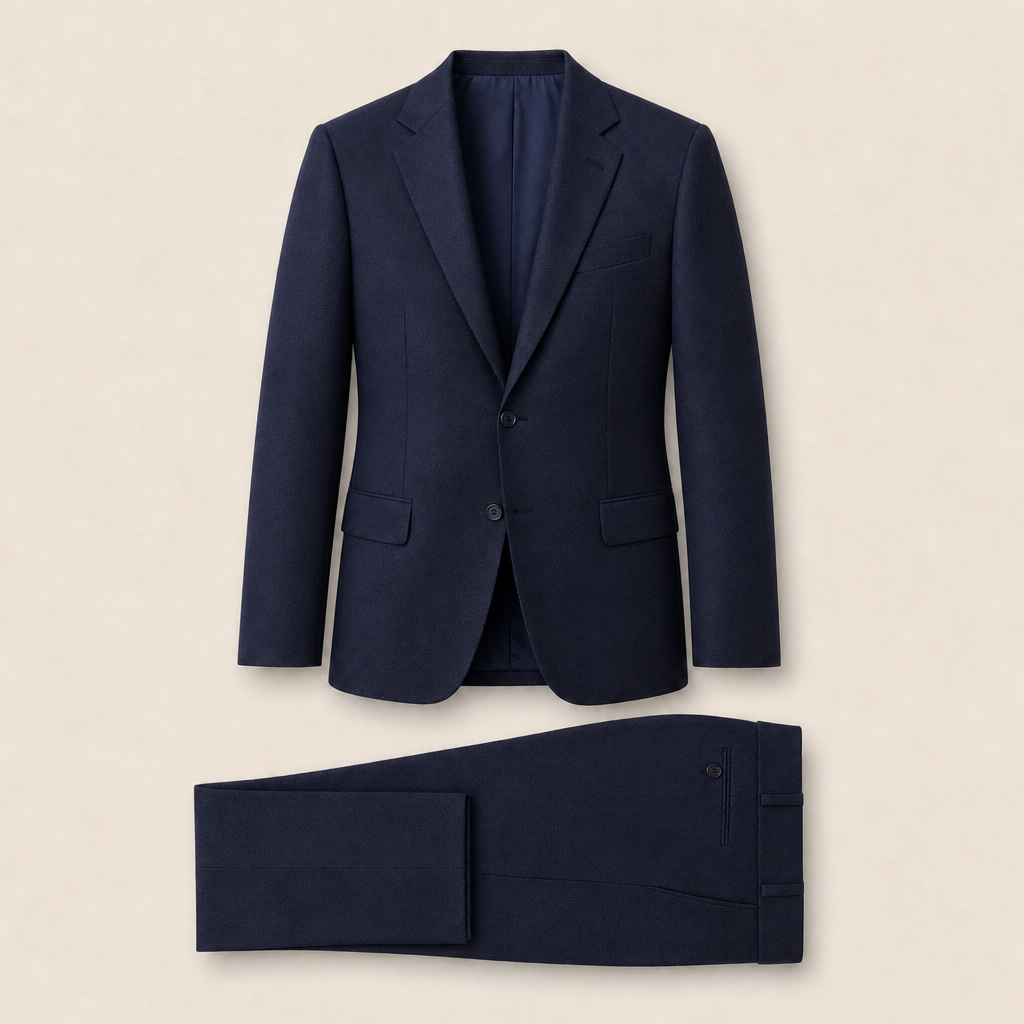 T2712 two-piece suit — Dark Navy merino wool