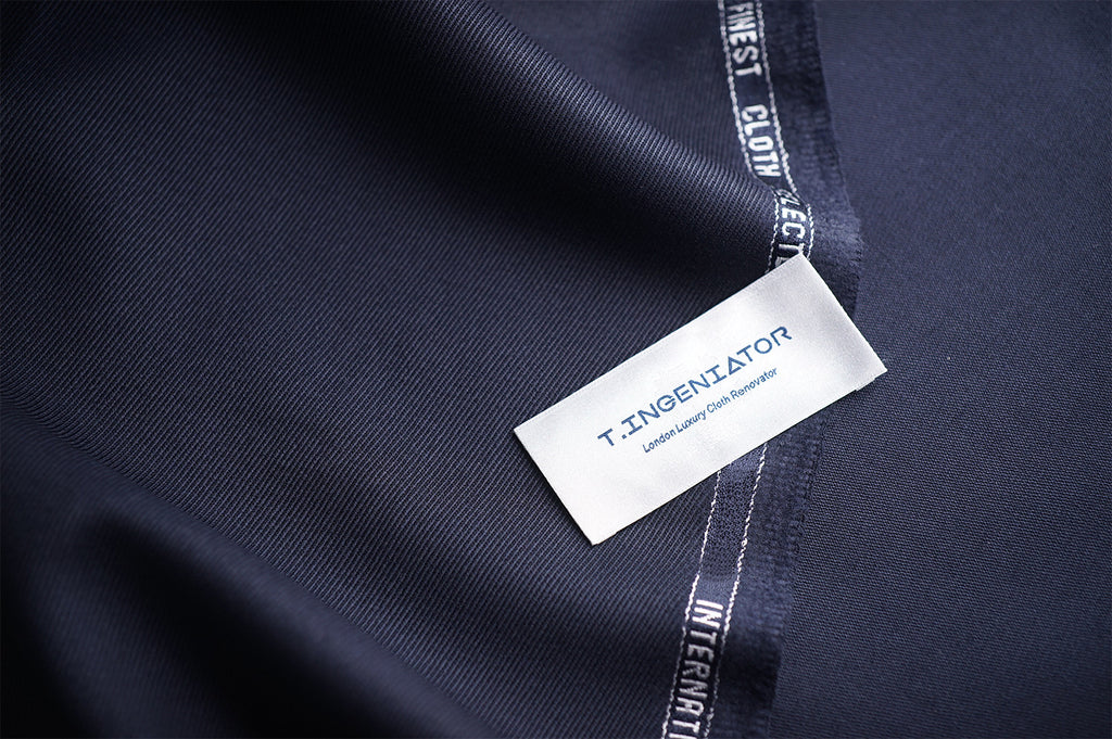 T2712 fabric swatch — Dark Navy , 440 gsm, Draperì Corsini