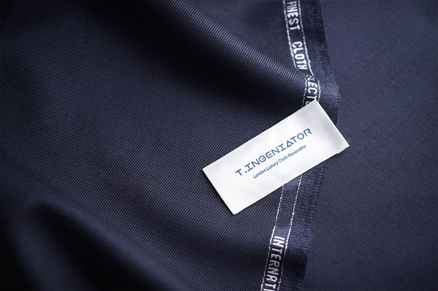 T2712 fabric swatch — Dark Navy , 440 gsm, Draperì Corsini