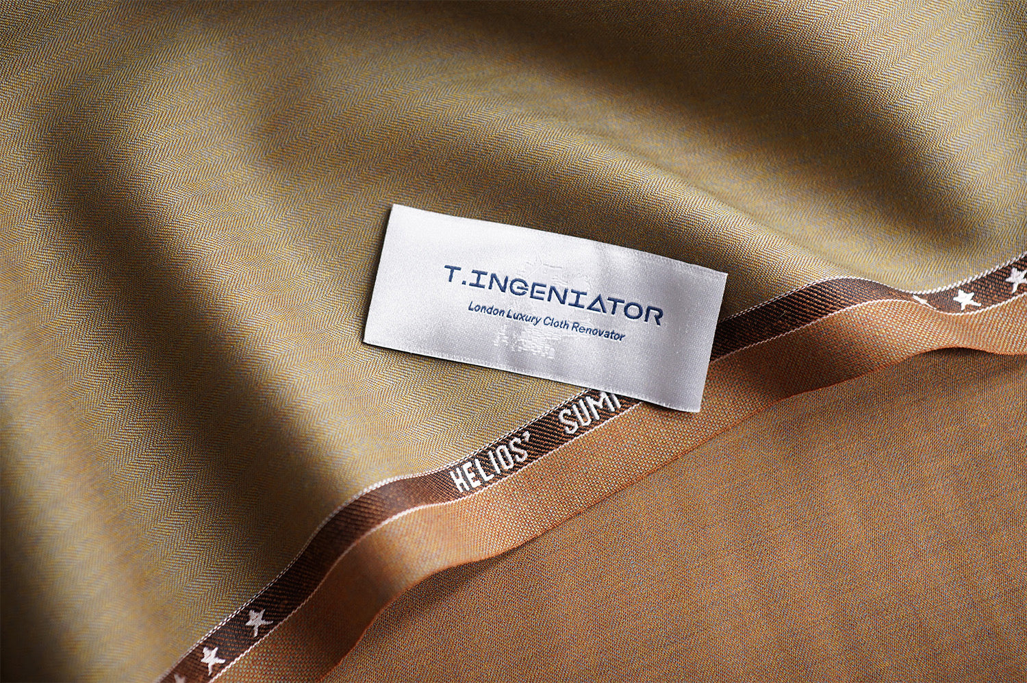 T3902 fabric swatch — Tan , 270 gsm, Draperì Corsini