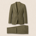 T3903 two-piece suit — Sage Green merino wool