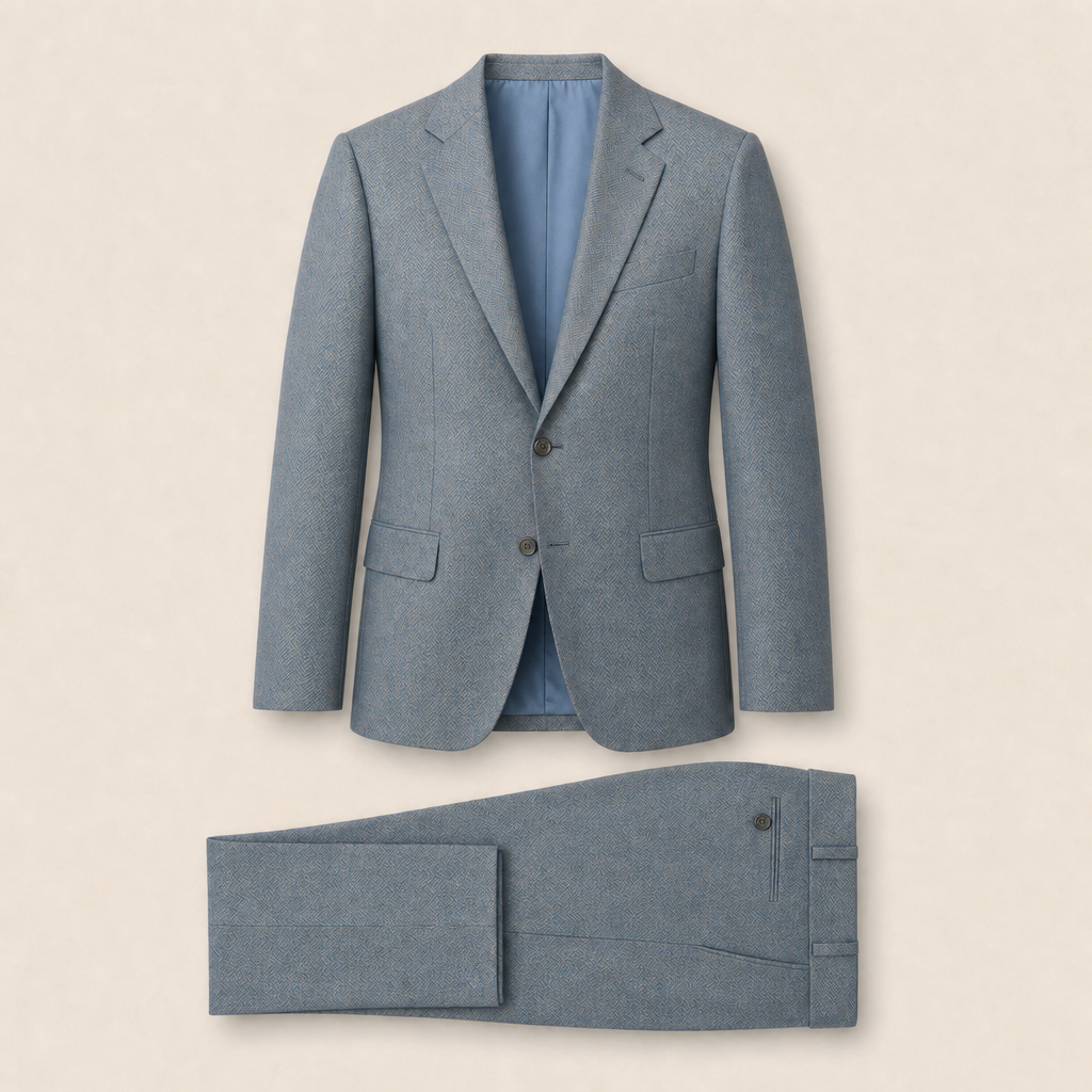 T3904 two-piece suit — Dark Navy merino wool