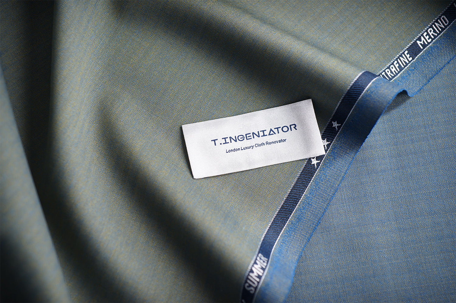 T3904 fabric swatch — Dark Navy , 270 gsm, Draperì Corsini