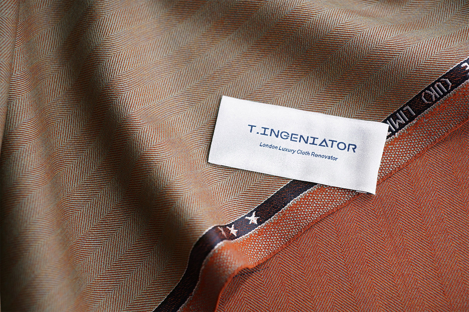 T3909 fabric swatch — Brown , 360 gsm, Draperì Corsini