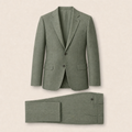 T3910 two-piece suit — Dark Green merino wool