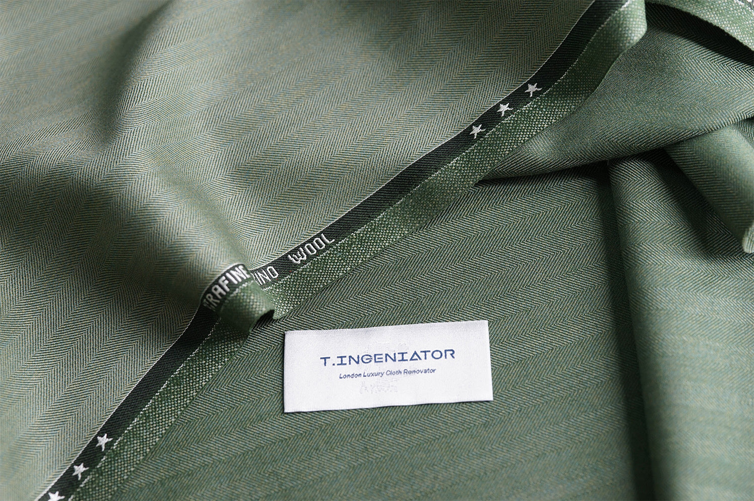 T3910 fabric swatch — Dark Green , 360 gsm, Draperì Corsini