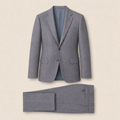 T3911 two-piece suit — Black merino wool