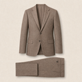 T3912 two-piece suit — Tan merino wool