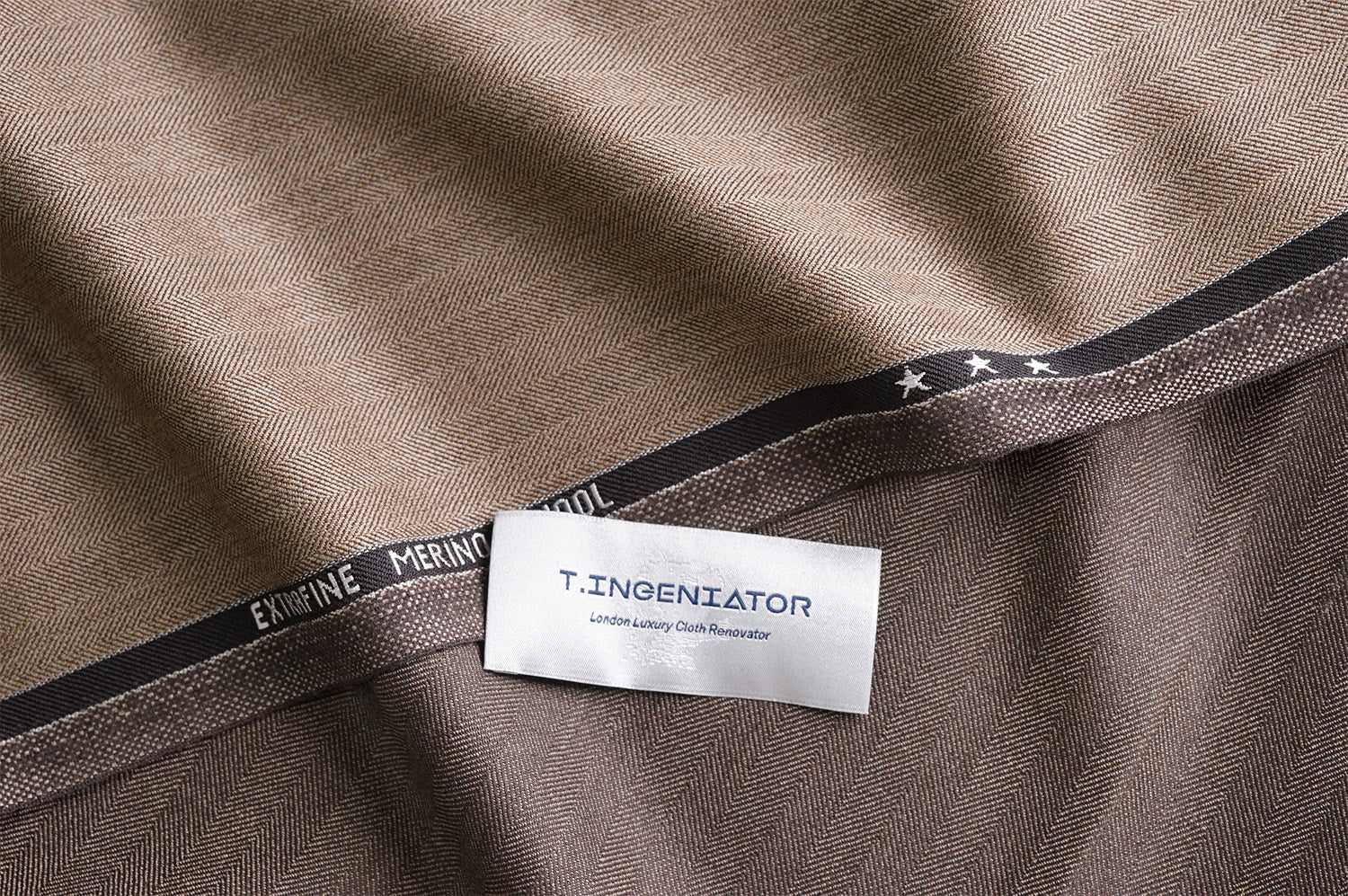 T3912 fabric swatch — Tan , 360 gsm, Draperì Corsini