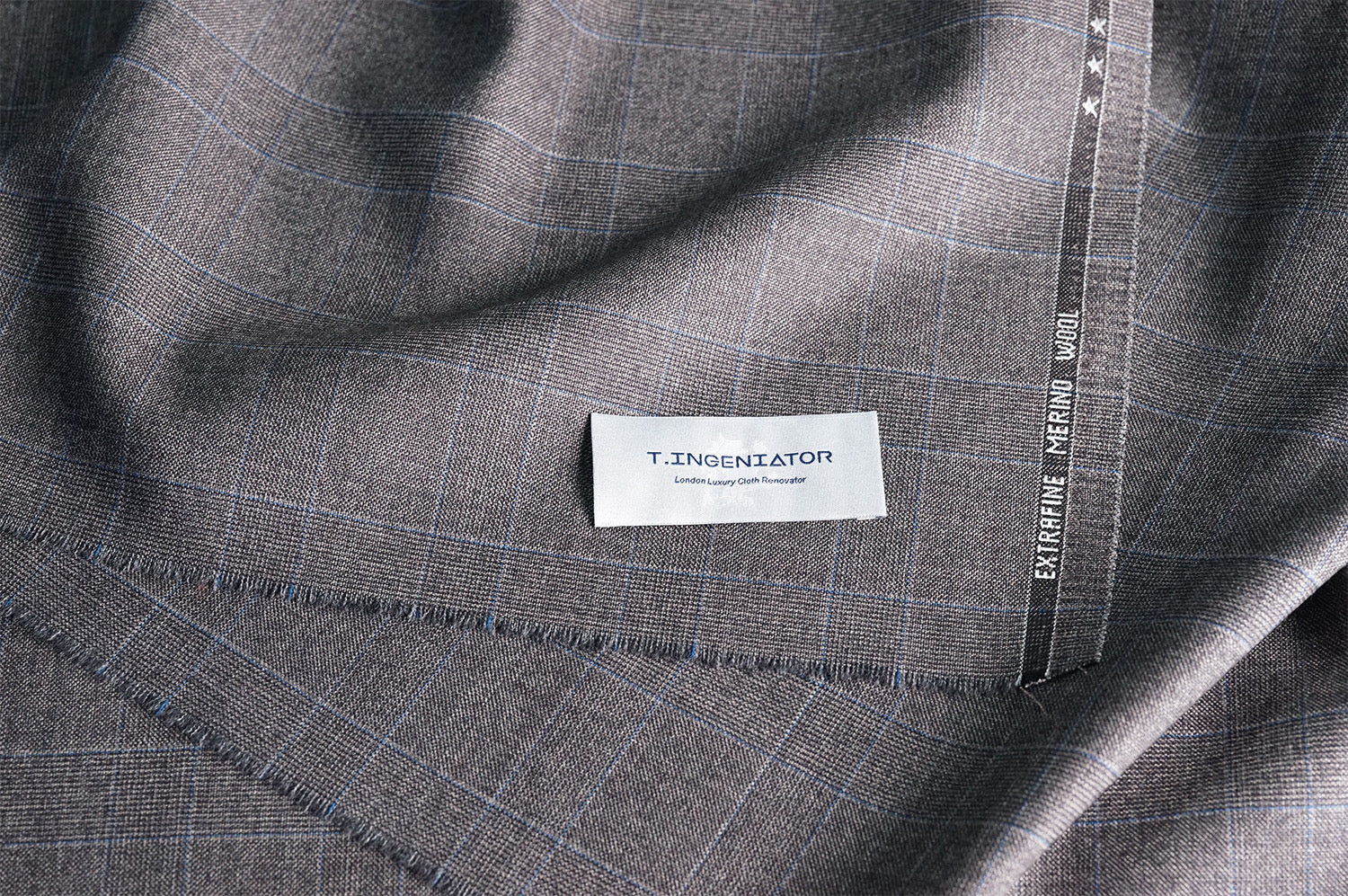 T4502 fabric swatch — Charcoal , 360 gsm, Draperì Corsini