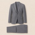 T4507 two-piece suit — Light Gray merino wool