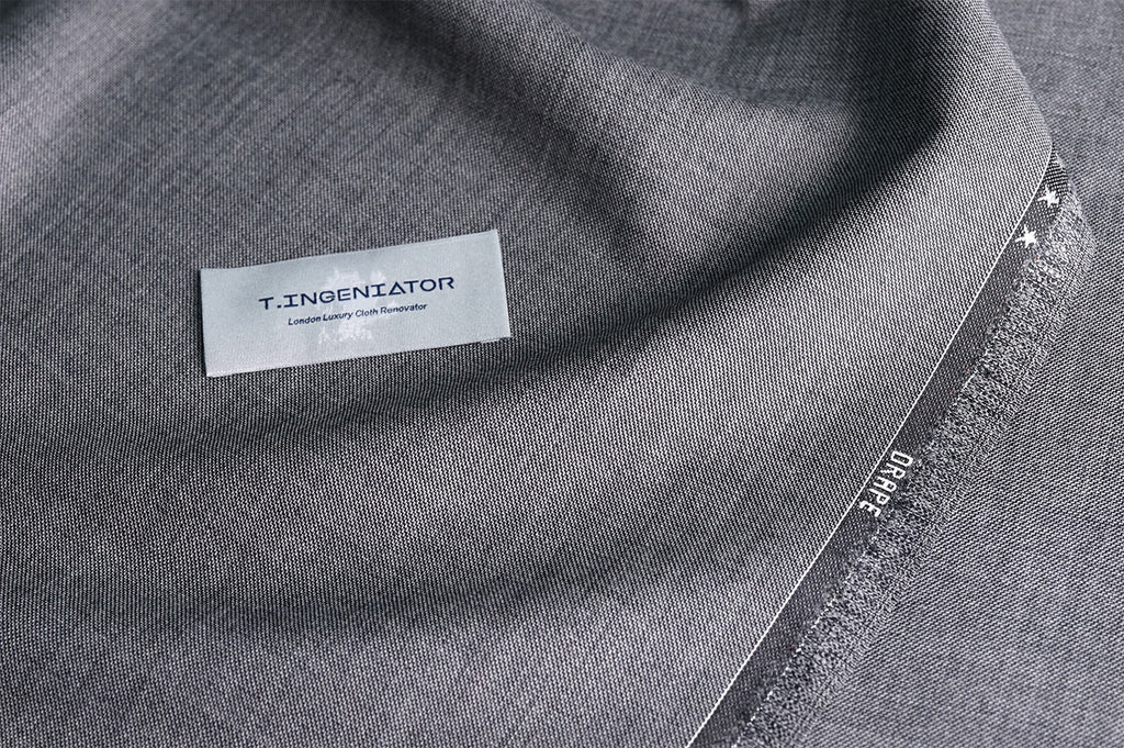 T4507 fabric swatch — Light Gray , 360 gsm, Draperì Corsini
