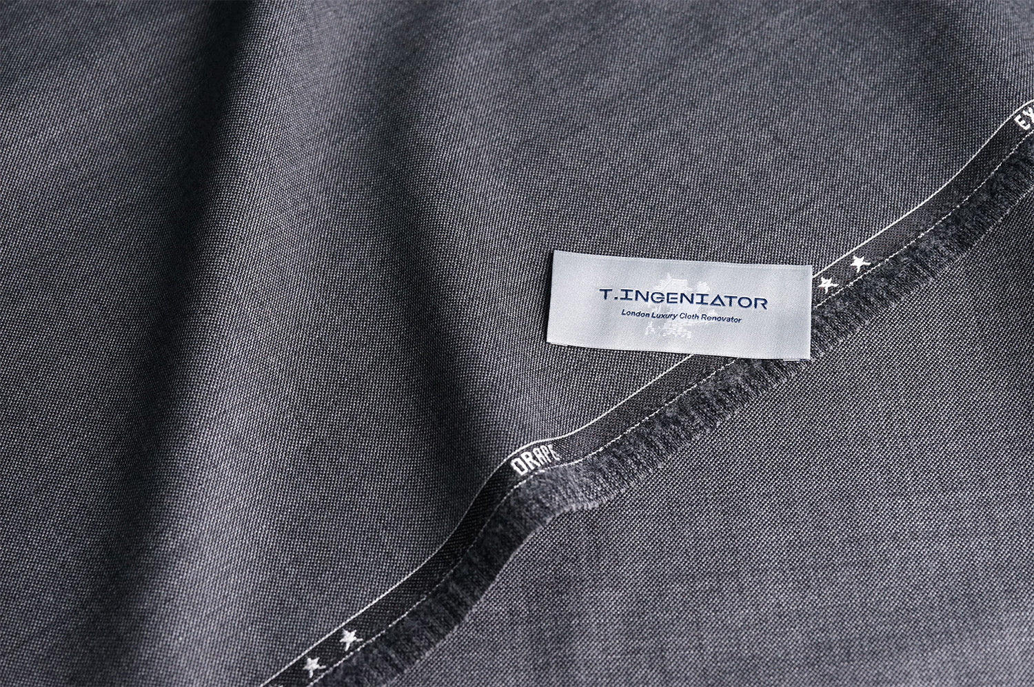 T4508 fabric swatch — Light Gray , 360 gsm, Draperì Corsini