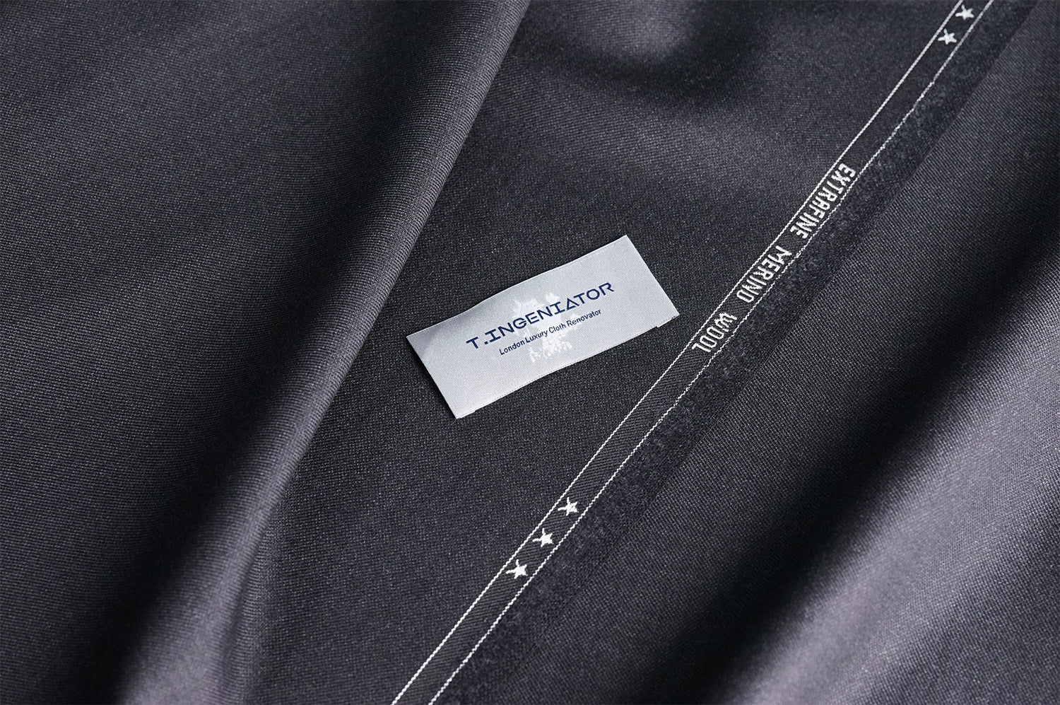 T4509 fabric swatch — Charcoal , 360 gsm, Draperì Corsini