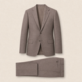 T4510 two-piece suit — Taupe merino wool
