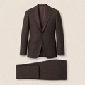 T4512 two-piece suit — Dark Brown merino wool