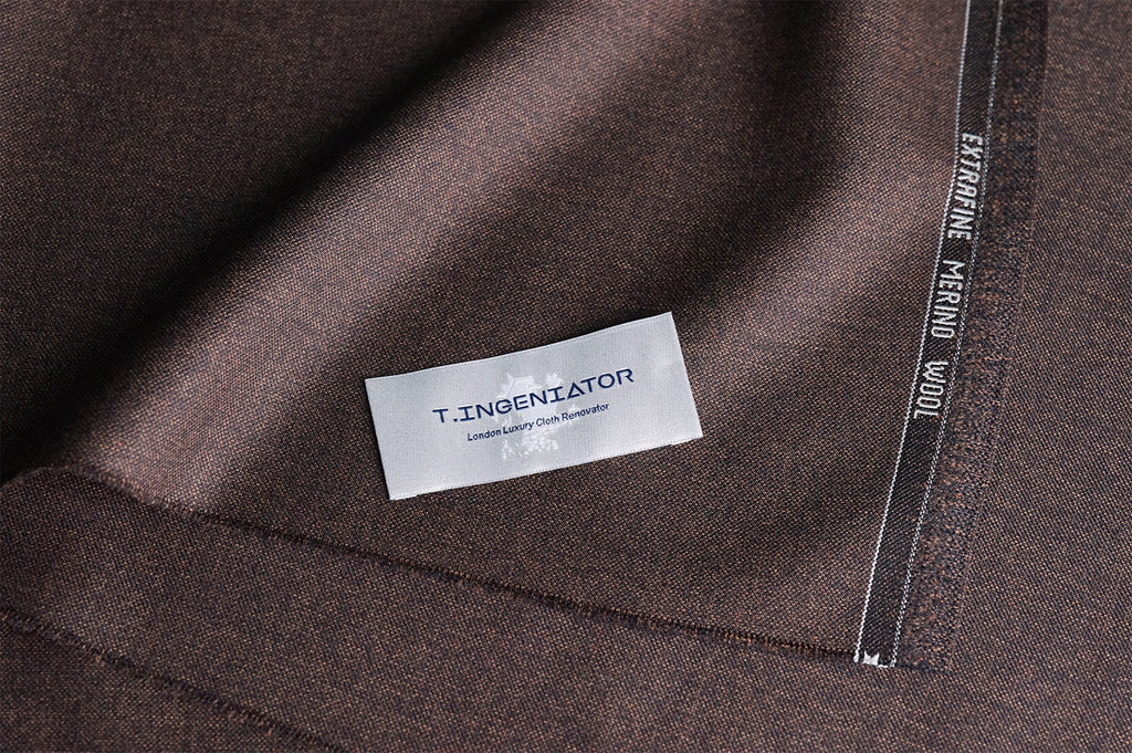 T4512 fabric swatch — Dark Brown , 360 gsm, Draperì Corsini
