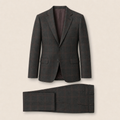 T4513 two-piece suit — Dark Olive merino wool