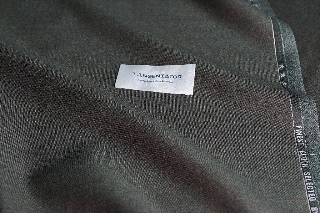 T4513 fabric swatch — Dark Olive , 360 gsm, Draperì Corsini