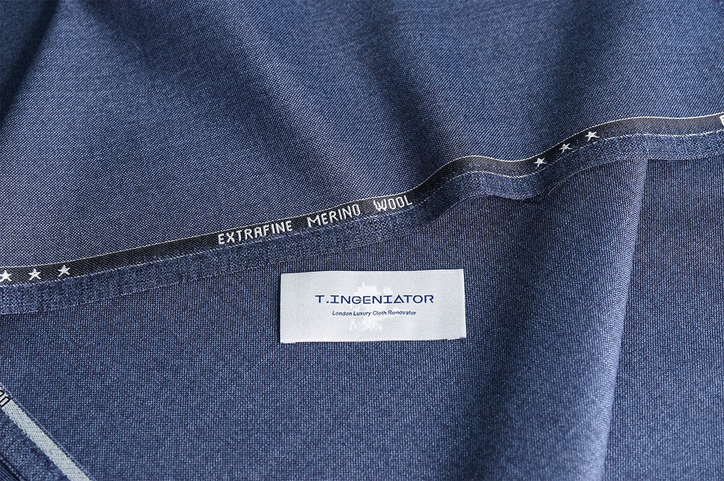 T4514 fabric swatch — Dark Navy , 360 gsm, Draperì Corsini