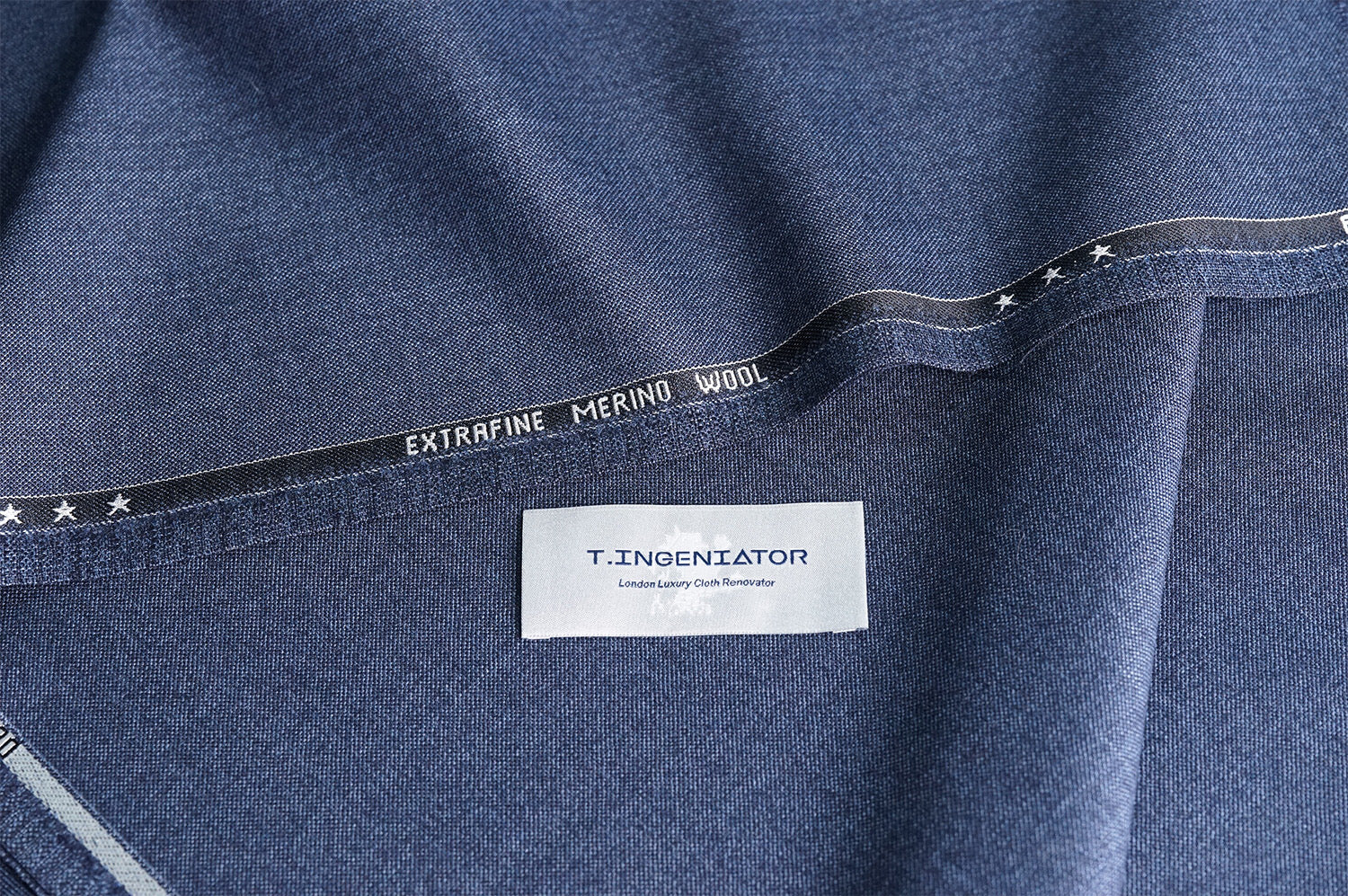 T4514 fabric swatch — Dark Navy , 360 gsm, Draperì Corsini
