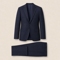T4516 two-piece suit — Charcoal merino wool